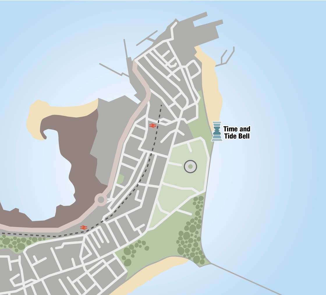 Map of information board locations in Harwich